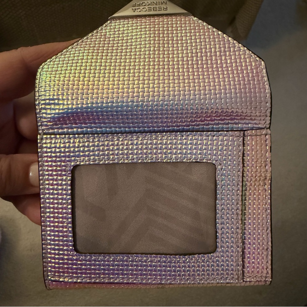 NWT Rebecca Minkoff Molly Metro mini wallet in Opal Iridescent, silver hardware - Picture 8 of 8